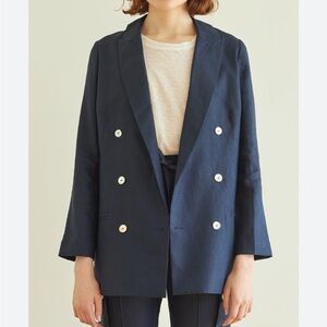Hej Hej Trailblazer Linen Blazer Sz US 4
